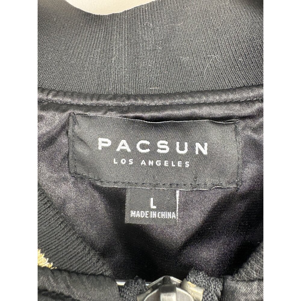 Pacsun Los Angeles Satin Varsity Bomber Jacket Size L - Picture 4 of 11